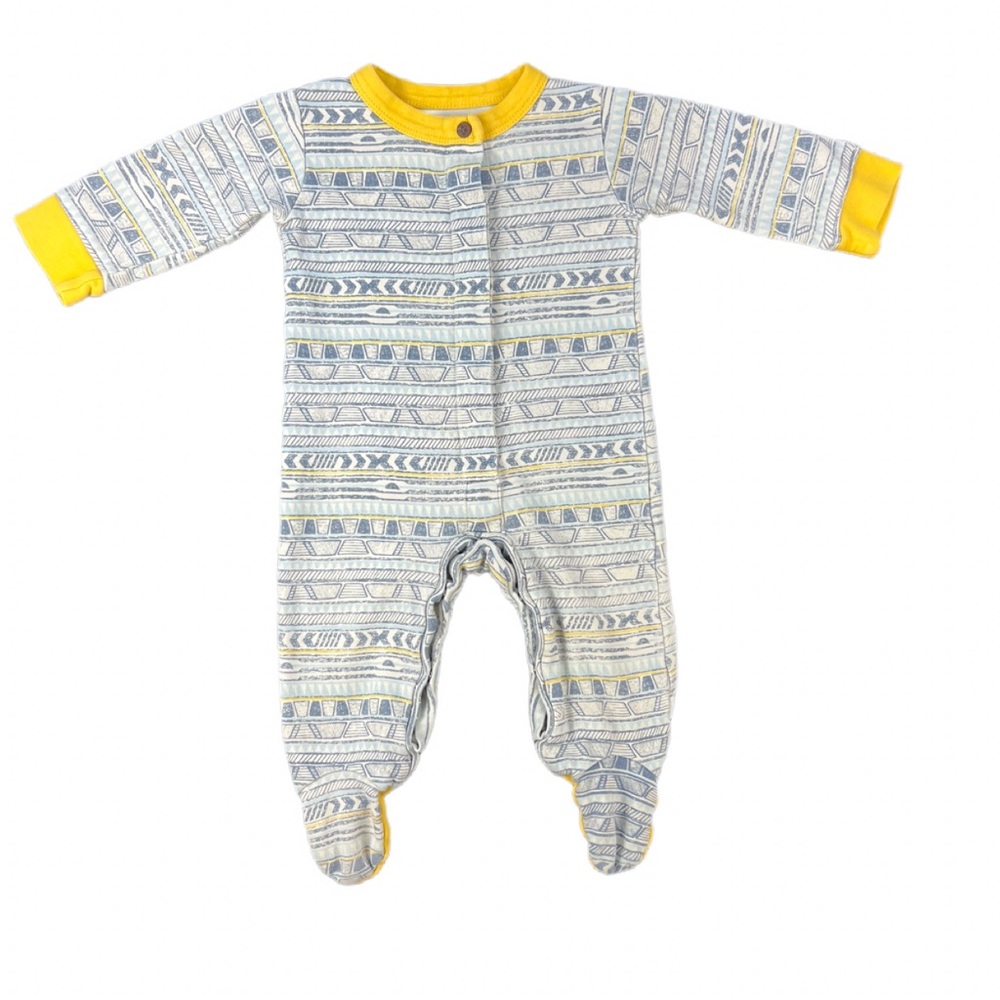 FINN + EMMA Organic Cotton Snap Footie- 3-6M
